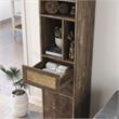 Bowery Hill Rustic Wood Multi-Storage TV Tower in Reclaimed Oak