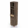 Bowery Hill Rustic Wood Multi-Storage TV Tower in Reclaimed Oak