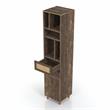 Bowery Hill Rustic Wood Multi-Storage TV Tower in Reclaimed Oak