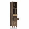 Bowery Hill Rustic Wood Multi-Storage TV Tower in Reclaimed Oak