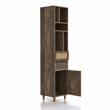 Bowery Hill Rustic Wood Multi-Storage TV Tower in Reclaimed Oak