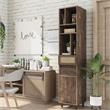 Bowery Hill Rustic Wood Multi-Storage TV Tower in Reclaimed Oak
