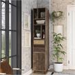 Bowery Hill Rustic Wood Multi-Storage TV Tower in Reclaimed Oak