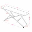 Bowery Hill Wood Rectangular Console Table in Chrome and White