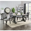 Bowery Hill Rustic Wood 5-Piece Dining Table Set in Gray Finish