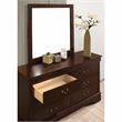Bowery Hill Transitional Solid Wood/Wood Veneer/MDF Framed Mirror in Cherry