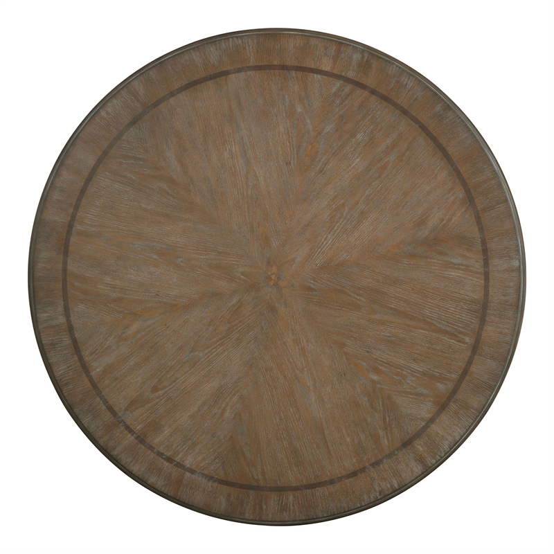 Bowery Hill Solid Wood Antique White Round Dining Table 60