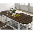 Bowery Hill Wood Counter Height Table With Drop Leaf in Walnut