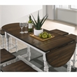 Bowery Hill Wood Counter Height Table With Drop Leaf in Walnut