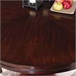 Bowery Hill Transitional Dark Oak 9-Piece Dining Set with Red Leather Chairs