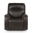 Bowery Hill Transitional Brown Faux Leather Power Media Recliner