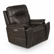 Bowery Hill Transitional Brown Faux Leather Power Media Recliner