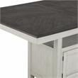 Bowery Hill Wood Stone Gray and Charcoal Counter Table Rectangular Chevron Patterned Veneer 80