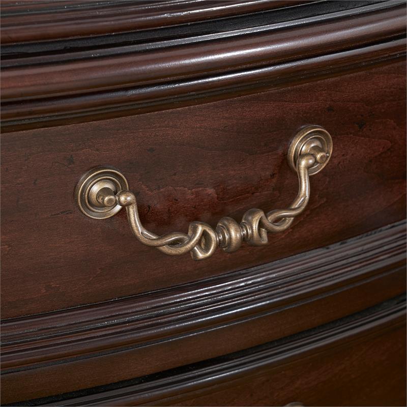 Bowery Hill Traditional Rich Cocoa Chocolate Dresser and Mirror
