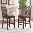 Bowery Hill Transitional Espresso Wood 7-Piece Counter Storage Dining Set
