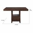 Bowery Hill Transitional Espresso Wood 7-Piece Counter Storage Dining Set