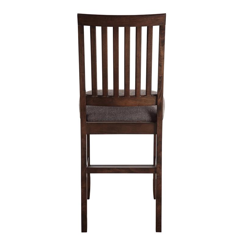 Bowery Hill Transitional Espresso Wood 7-Piece Counter Storage Dining Set