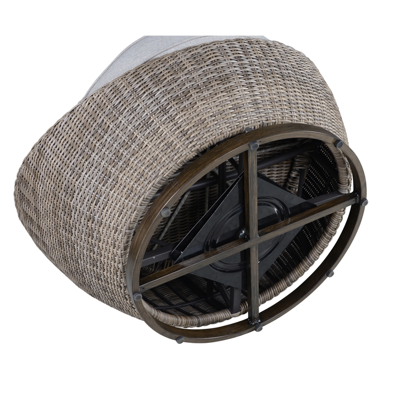 Bowery Hill Coastal Driftwood Gray Finish Wicker Patio 3-Pack