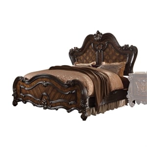 Bowery Hill Traditional King Wooden Panel Bed in Cherry Oak Finish