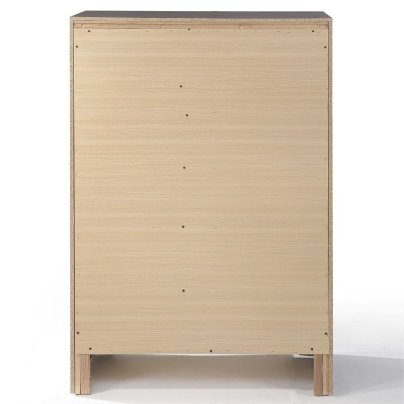 Bowery Hill Modern / Contemporary 6 Drawers Chest in Black Finish