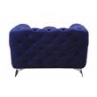 Bowery Hill Transitional / Modern Fabric Chair in Blue Finish
