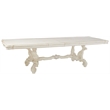 Bowery Hill Rectangular Wooden Dining Table with 2 Leaves in Bone White