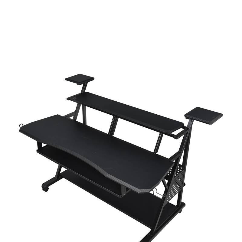 Bowery Hill Contemporary Metal Willow Music Desk in Black Finish