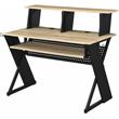 Bowery Hill Contemporary Rectangular Top Music Desk in Natural & Black Finish