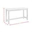 Bowery Hill Wood Charcoal Bar Table Set Rectangular Wood Grain Detailing 60