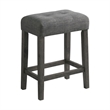 Bowery Hill Wood Charcoal Bar Table Set Rectangular Wood Grain Detailing 60
