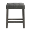 Bowery Hill Wood Charcoal Bar Table Set Rectangular Wood Grain Detailing 60