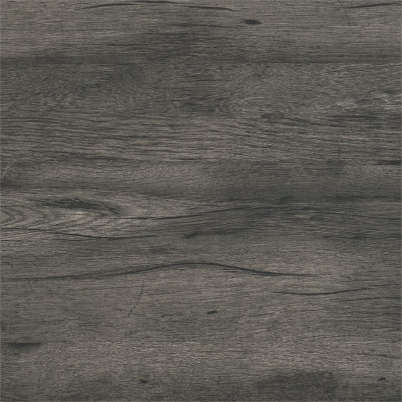 Bowery Hill Wood Charcoal Bar Table Set Rectangular Wood Grain Detailing 60