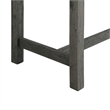 Bowery Hill Wood Charcoal Bar Table Set Rectangular Wood Grain Detailing 60