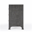 Bowery Hill Traditional Raffia 6 Drawer Dresser in Charcoal Finish