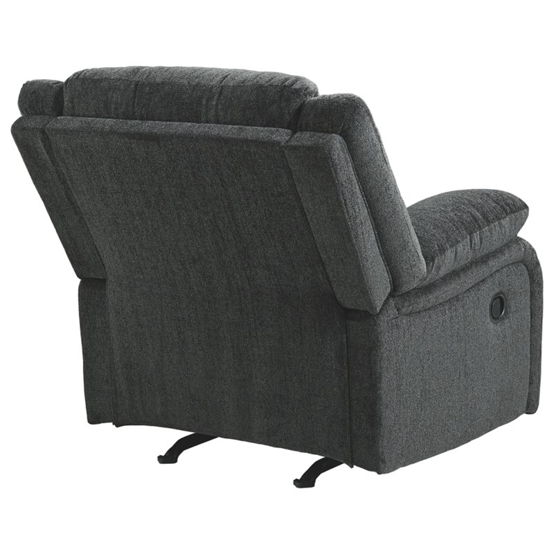 Bowery Hill Contemporary Upholstered Recliner in Slate Finish