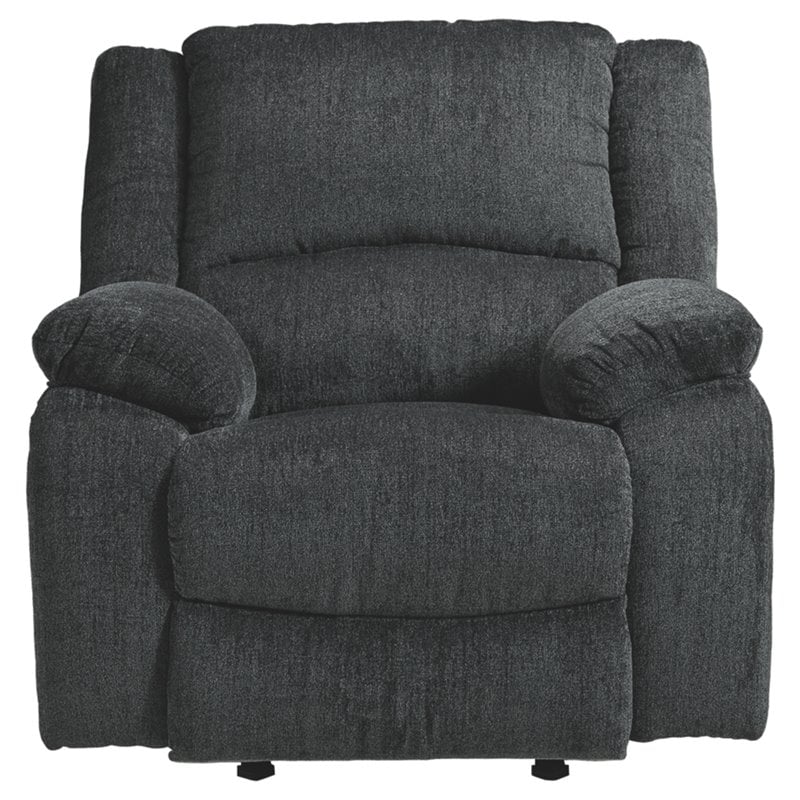 Bowery Hill Contemporary Upholstered Recliner in Slate Finish
