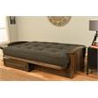 Bowery Hill Queen-size Wood Storage Futon-Java Brown Mattress