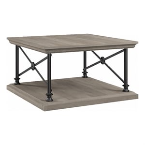 Bowery Hill Square Coffee Table in Driftwood Gray - Engineered Wood