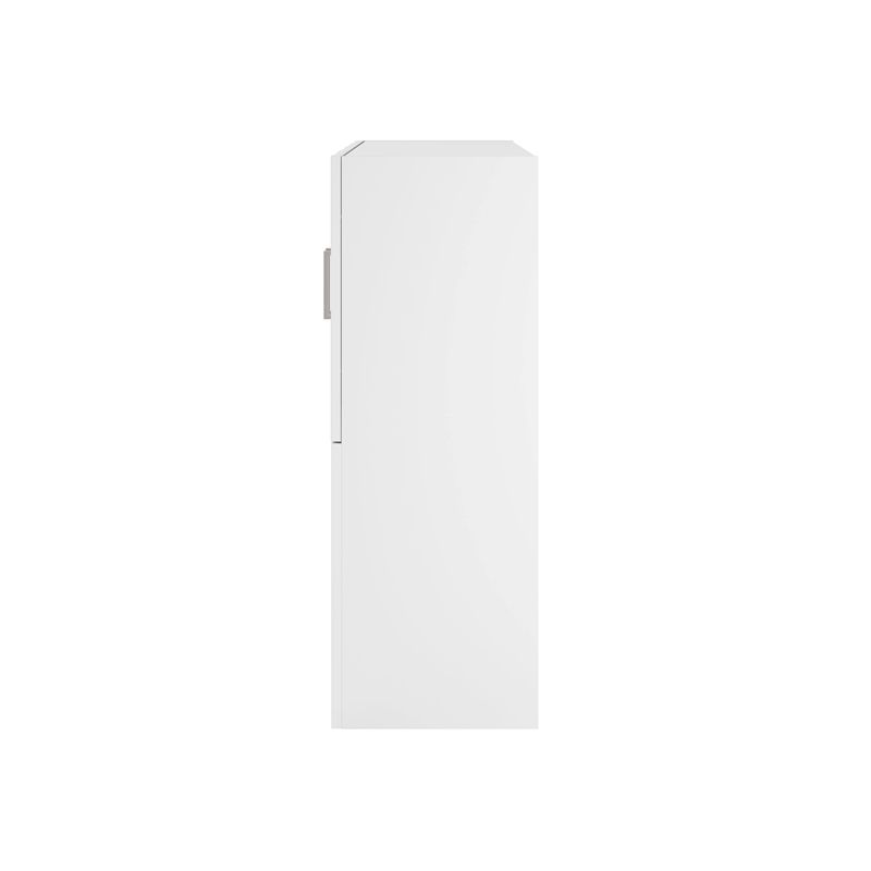 Bowery Hill Contemporary 60W Hutch in White - Engineered Wood