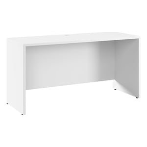 Bowery Hill 60W x 24D Credenza Desk in White - Engineered Wood