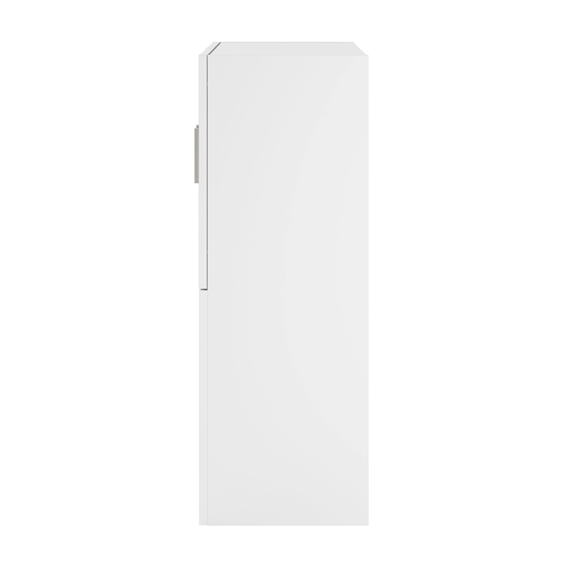 Bowery Hill Modern 30W Bookcase Hutch in White - Engineered Wood