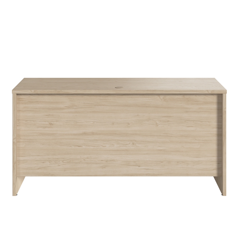 Bowery Hill 60W x 24D Credenza Desk in Natural Elm - Engineered Wood