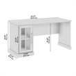 Bowery Hill Contemporary 60W Computer Desk with Storage Cabinet