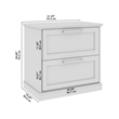 Bowery Hill Wood Black File Cabinet Rectangular 2 Drawer
