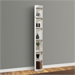 Bowery Hill Transitional Wood Outside Corner Bookcase in Cottage White