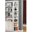 Bowery Hill Transitional Wood Outside Corner Bookcase in Cottage White
