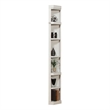 Bowery Hill Transitional Wood Outside Corner Bookcase in Cottage White