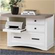 Bowery Hill Traditional Wood Functional File with Power Center in White