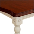 Bowery Hill Rectangle Extendable Dining Table Antique White/Chestnut Brown Wood