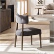 Bowery Hill Upholstered Graphite Dining Side Chair Rectangular Button Tufted 35.25